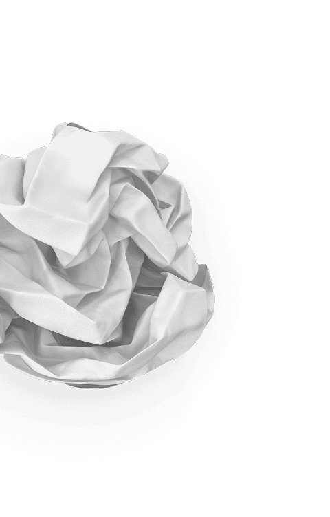 Crumpled paper ball