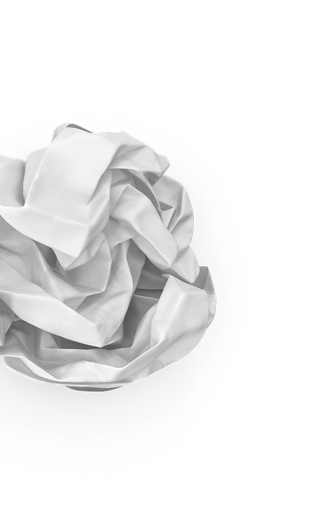 Crumpled paper ball